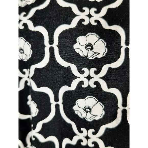 Requirements Empire Waist Babydoll Stretch Top Full Button Black and White SZ 8 - Picture 9 of 16